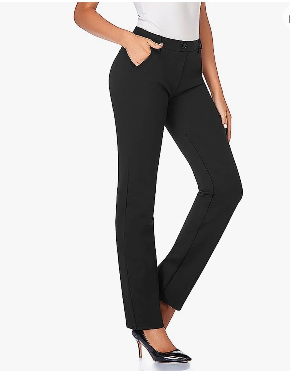 Tapata Stretchy Straight Black Dress Pants with Pockets SizeXXL (20) New